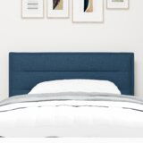  LED vzglavnik s črtno zasnovo Modra 80 cm Tkanina, (22116202) | Shoptok.si