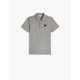 Koton Polo T-Shirt Short Sleeve Buttoned Embroidered Detailed