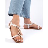 Shelvt White Flat Light Sandals for Women | shoptok.hr
