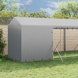 Vanjski kavez za pse s krovom srebrni 2x10x2,5m pocinčani čelik | shoptok.hr