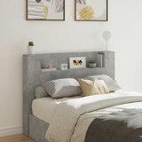  Krevetna ploča s LED-om s policom Beton 140 x 16,5 x 103,5 cm | shoptok.hr