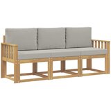  Set vanjskih sofa 3 pcs Bijela i svjetlosiva 189,5 x 63 x 73 cm | shoptok.hr