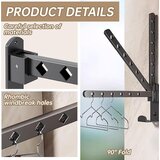 SRVAXZN 2x zložljiv stenski obešalnik s palico 40cm | Shoptok.si