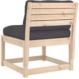 vidaXL Vrtni kavč brez naslonjal z blazinami 2 kosa 63,5x73x78 cm | Shoptok.si