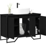  Kupaonski ormar za Lavabo - Umivaonik Crni hrast 91x35x60 cm Konstruirano drvo | shoptok.hr