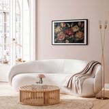  Plakat Flowers on a Turquoise Background 90x60 Crni okvir s margom | shoptok.hr