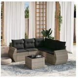 vidaXL 6-dijelni set vrtnih sofa od poliratana s jastucima svjetlosivi | shoptok.hr