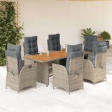 vidaXL 7-dijelni vrtni blagovaonski set sivi od poliratana | shoptok.hr