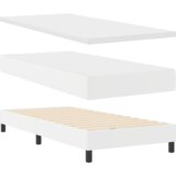 vidaXL krevet s madracem - bijeli 100x200 cm od umjetne kože. | shoptok.hr
