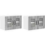vidaXL Zidni kuhinjski ormarić Zidne 2 pcs Siva Sonoma 60 x 31 x 40 cm | shoptok.hr