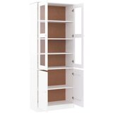 Staklena vitrina ALTA bijela 77x35x186 5 cm od masivne borovine | shoptok.hr