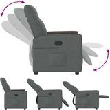  Naslonjač za noge tamnosive tkanine | shoptok.hr