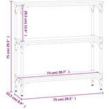  Konzolni stol boja hrasta 75 x 22 5 x 75 cm konstruirano drvo | shoptok.hr
