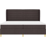 Box Spring Postelja z Blazino Temno Rjava 200x200 cm Tkanina, (22052942) | Shoptok.si