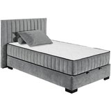 MID.YOU POSTELJA Z VZMETNICO 120 cm x 200 cm , tekstil, leseni material antracit | Shoptok.si