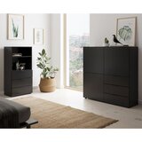 FMD komoda s 3 vrata i 3 ladice crna Cijene
