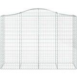 vidaXL Lučne gabionske košare 3 kom 200x50x140/160cm pocinčano željezo | shoptok.hr