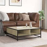 vidaXL Stol za kavu Sonoma hrast 80x80x30 cm Konstruirano drvo i metal | shoptok.hr