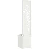 vidaXL Privatnost u vrtu Bijelo 32 x 140 cm Hladno valjana čelična | shoptok.hr