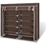 vidaXL Ormarić za Cipele s Pokrovom od Tekstila 115 x 28 x 110 cm Smeđi Cijene