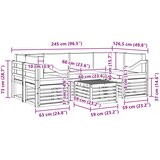  Set vanjskih sofa 7 kom. Prirodna i krem Čvrsto drvo akacije | shoptok.hr