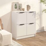  Komoda bela 60x30x70 cm konstruiran les, (20620186) | Shoptok.si