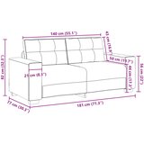  Dvosjed Smeđa 180 cm Umetnička suknja koža | shoptok.hr