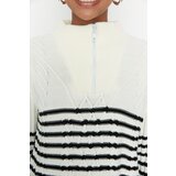 Trendyol ecru Zipper Detailed Knitwear Sweater | ePonuda.com