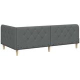  Kutni okvir kreveta s uzglavljem Tamno siva 90 x 200 cm tkanina | shoptok.hr