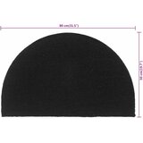  Otirač crni poluokrugli 50x80 cm čupavi od kokosovih vlakana | shoptok.hr