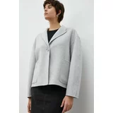 American Vintage Vunena jakna boja: siva, za prijelazno razdoblje, oversize