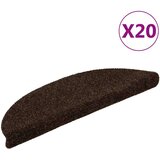 vidaXL Preproge za stopnice samolepilne 20 kosov rjave 56x17x3 cm | Shoptok.si
