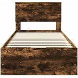  Krevetna konstrukcija s ladicama Dimljeni hrast 90 x 200 cm Smeđa 210 x 93 x 90 cm | Shoptok.si