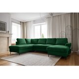 Miuform Tamno zelena sklopiva kutna garnitura od samta (s lijevim kutom) Lofty Lilly – | shoptok.hr