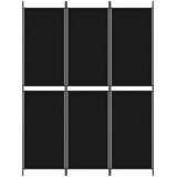 Sobna pregrada s 3 panela crna 150 x 200 cm od tkanine | Eponuda.ba