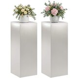  Stalak za biljke 2 pcs Srebrna 30 x 30 x 80 cm Čelik | shoptok.hr