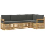  Set vanjskih sofa 5 pcs Bijela i antracit 247 x 128,5 x 73 cm | Shoptok.si