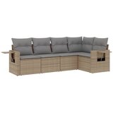  5-dijelni vrtni set sofa s jastucima bež od poliratana | shoptok.hr