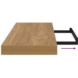  Stenska polica 4 pcs Rjava 80 x 23,5 x 4 cm Konstruiran les, (5000201470) | Shoptok.si