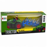 Rc Tractor with Plow and Farmer Remote Controlled Lights Green 1:24 | Shoptok.si