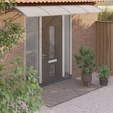 vidaXL Nadstrešnica za vrata siva i prozirna 350x75 cm polikarbonat | shoptok.hr