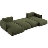 Makamii Zelena sklopiva kutna garnitura od šenila (u obliku slova "U") Leila – | shoptok.hr