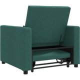 3-u-1 Singl Sofa Krevet Konvertibilna Tamnozelena Tkanina | shoptok.hr