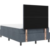  Postelja s pomičnim delom in vzmetnico Temno siva Majhna dvojna žamet, (22052128) | Shoptok.si