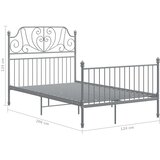 Okvir za krevet sivi metalni 120 x 200 cm | shoptok.hr