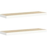  Plutajuće zidne police 2 kom hrast i bijele 90x23,5x3,8 cm MDF | shoptok.hr