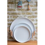 Hermia Set poslužavnika, 3 komada, Beli | Eponuda.com