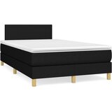 vidaXL Krevet box spring s madracem LED crni 120 x 190 cm od tkanine | shoptok.hr