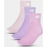 4f Girls' Casual Socks Above the Ankle (3 Pack) - Multicolored
