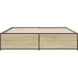  Okvir za krevet boja hrasta 200x200cm konstruirano drvo i metal | shoptok.hr